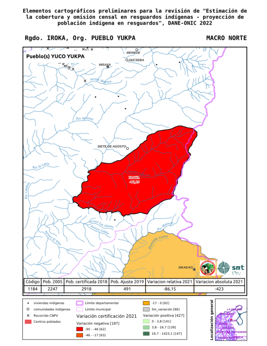 DANE CNPV 2018 NORTE_IROKA_PUEBLO YUKPA
