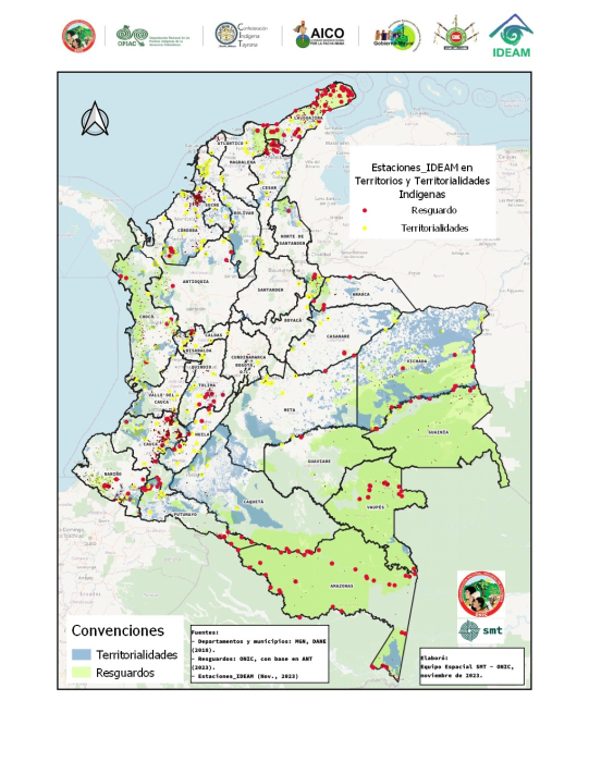 Estaciones IDEAM vs. territorialidades indígenas