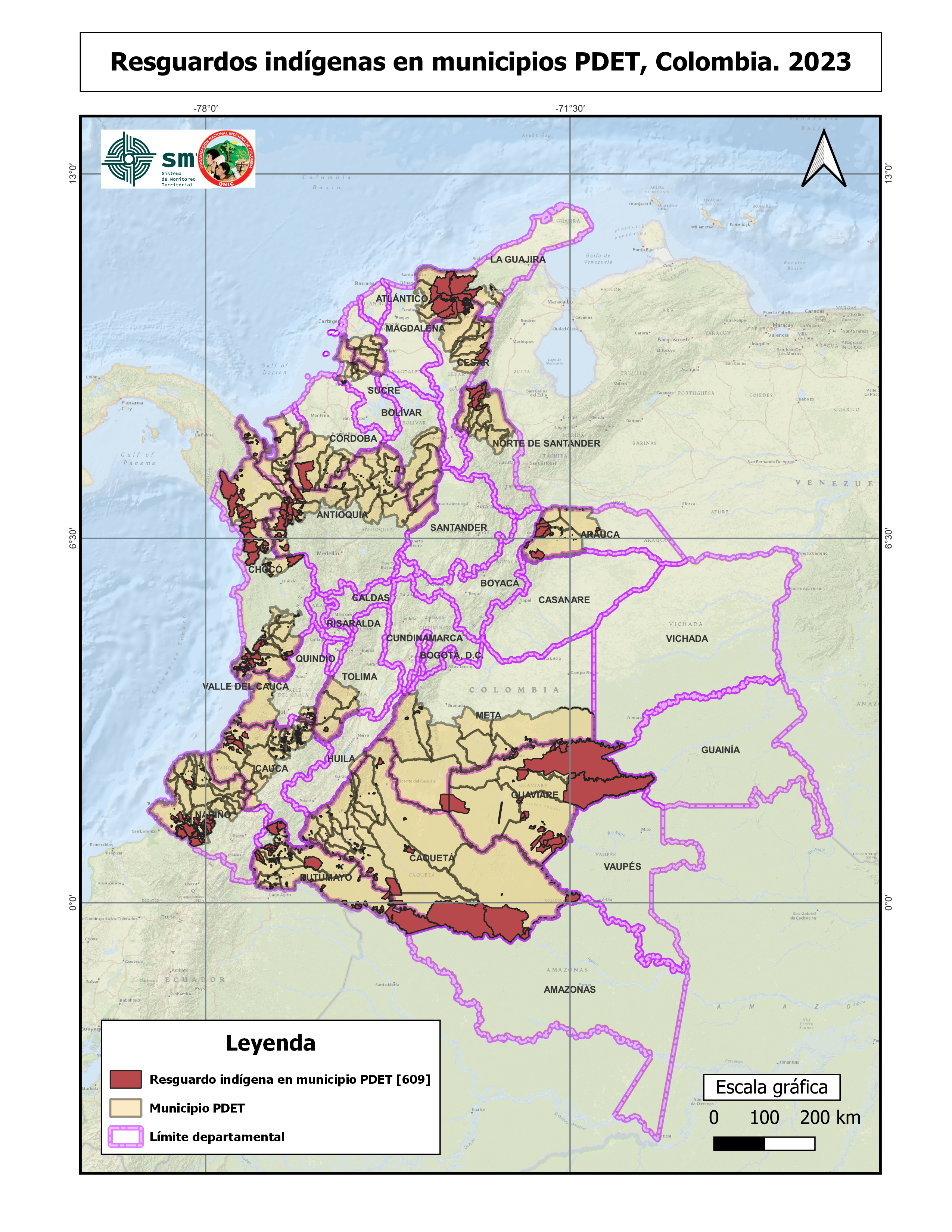 RESGUARDOS INDÍGENAS EN MUNICIPIOS PDET