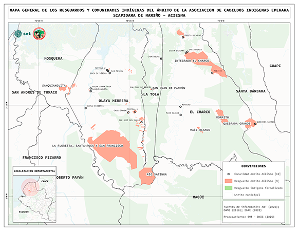 Resguardos y comunidades ámbito ACIESNA