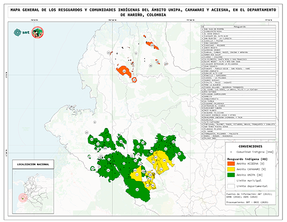 Resguardos y comunidades indígenas ACIESNA, UNIPA, CAMAWARI - Mesa de diálogos con Comuneros del Sur