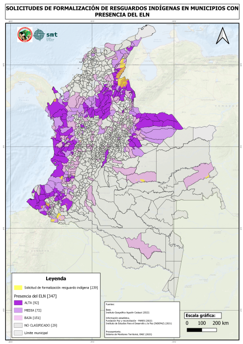 SOLICITUDES DE FORMALIZACIÓN - MUNICIPIOS CON PRESENCIA DEL ELN