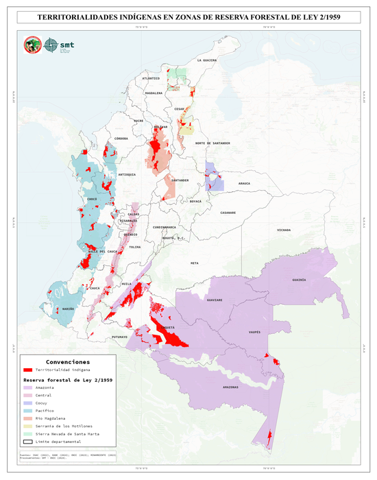 Territorialidades indígenas en zonas de reserva Ley 2